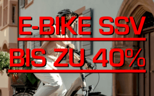 Read more about the article SSV – E-BIKE ANGEBOTE BIS ZU -40% – Vorrätige eBikes zu Megapreisen!