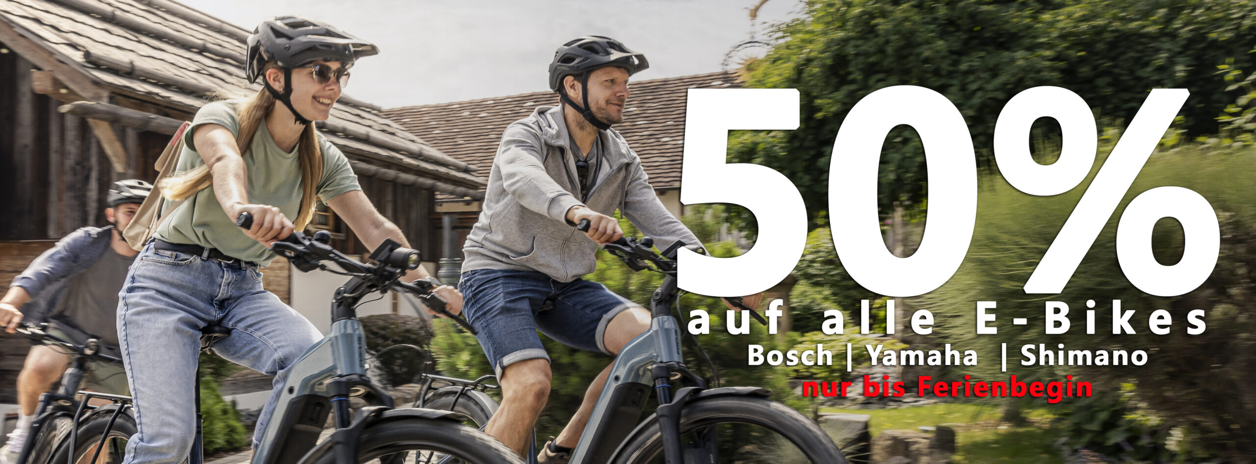 Übersicht der EWERK Sommeraktion mit über 170 sofort verfügbaren E-Bikes verschiedener Marken und Kategorien mit 50 Prozent Rabatt auf die UVP bis Ferienbeginn.