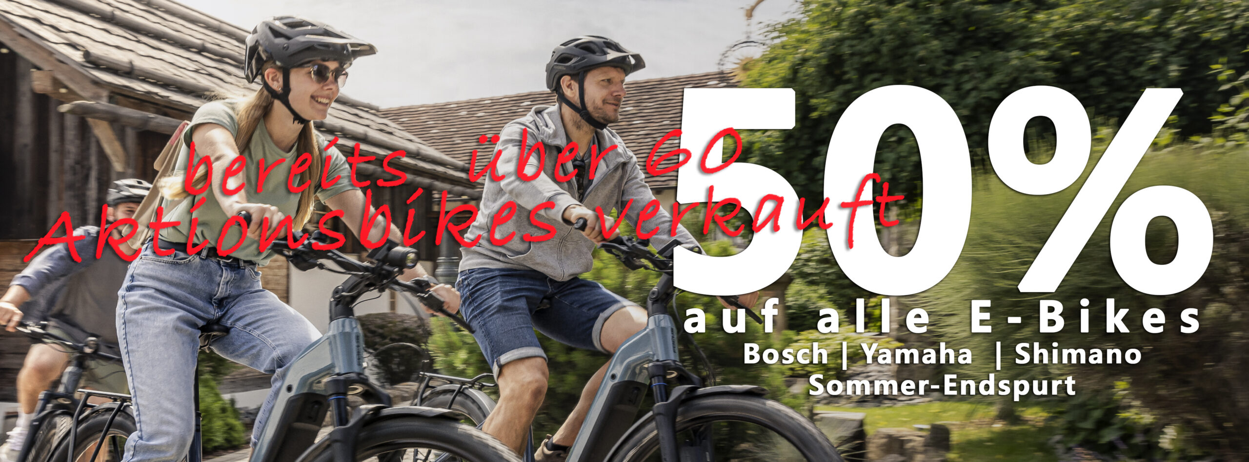 Übersicht der EWERK Sommer-Endspurt mit über 126 sofort verfügbaren E-Bikes verschiedener Marken und Kategorien mit 50 Prozent Rabatt auf die UVP bis Ferienbeginn.