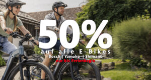EWERK | elektro bikes aachen startet die Sommeraktion 2026 mit 50 Prozent Rabatt auf über 170 sofort verfügbare Lager-E-Bikes. Die Aktion umfasst Trekking-, SUV-, Tiefeinstiegs- und E-Mountainbikes von Marken wie Focus, Haibike, Winora, Moustache, Corratec, Santa Cruz und weiteren Herstellern. Die Aktion gilt für ausgewählte Lagerfahrzeuge bis zum Beginn der Sommerferien NRW und ausschließlich bei persönlicher Übergabe vor Ort.